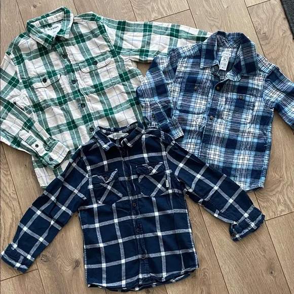Lot of 3 flannels for your 90s cool kid(s) - Picture 1 of 8